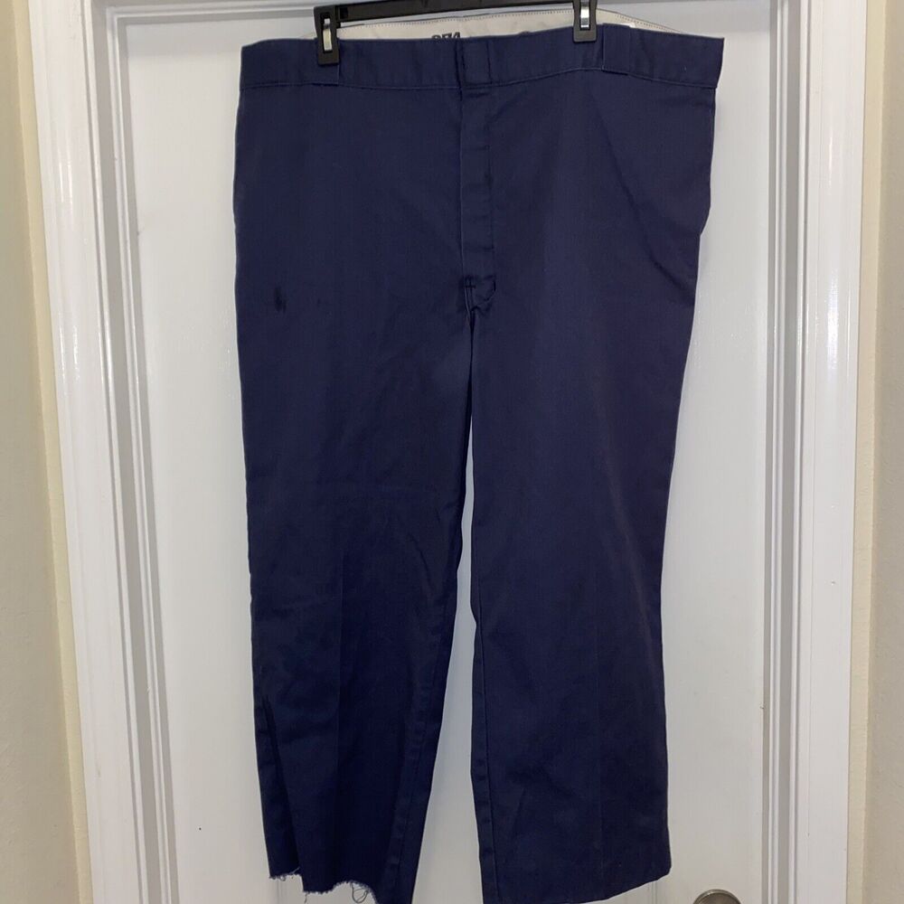 dickies 874 original fit W5419HK 874NV navy blue unhemmed work pants 44x32